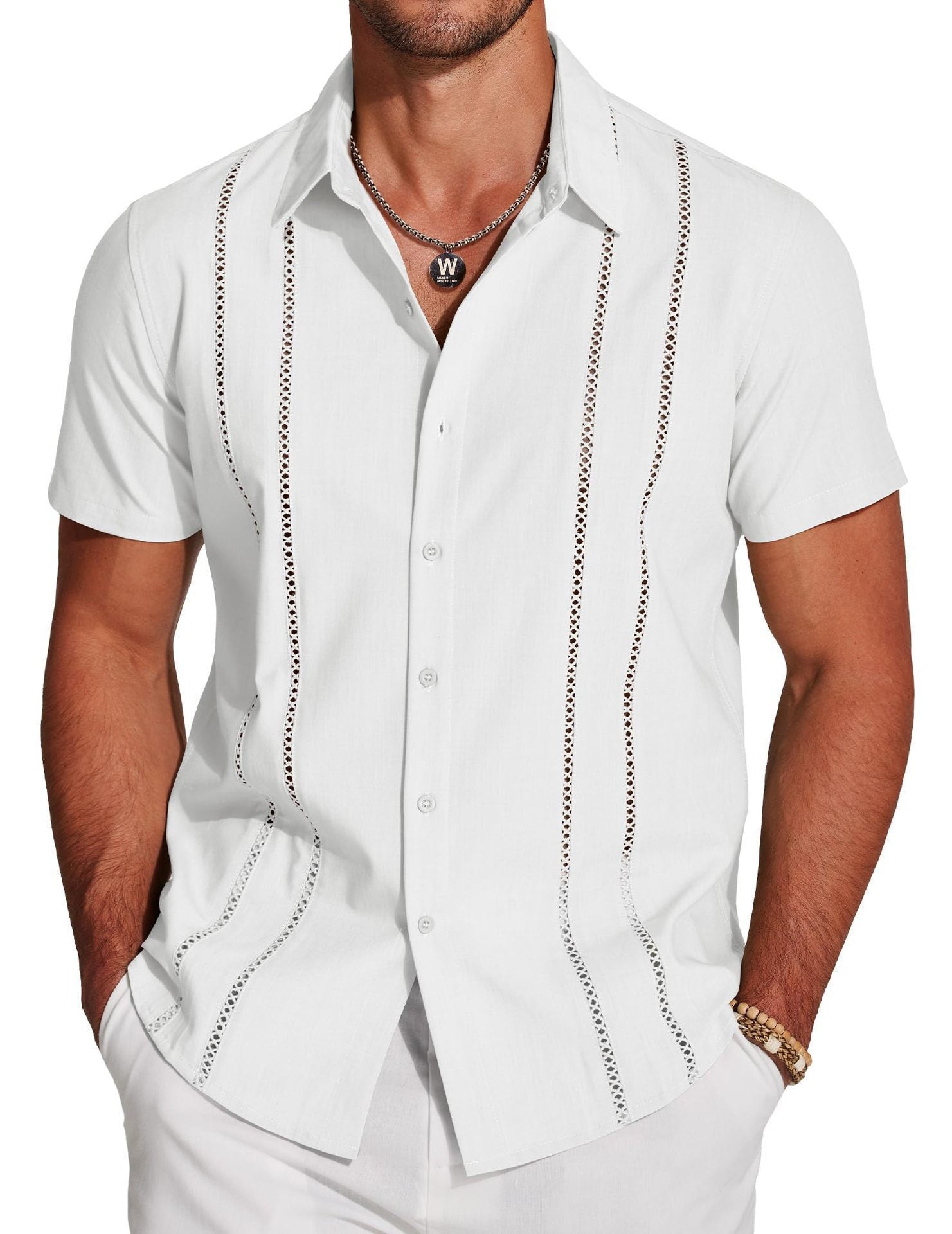 Trendy and versatile Hawaiian short-sleeved shirt