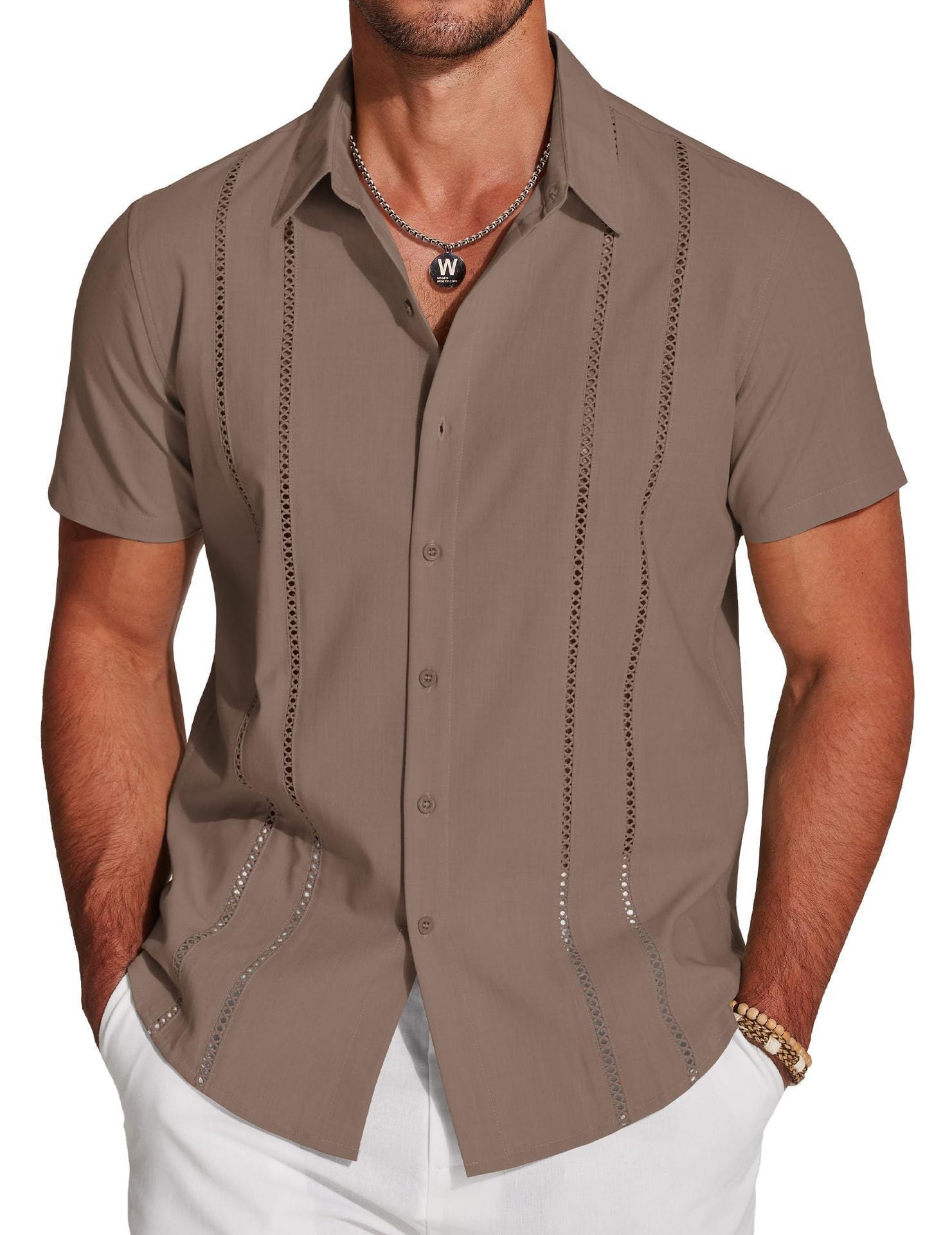 Trendy and versatile Hawaiian short-sleeved shirt