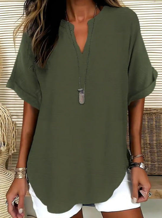 V-neck top - Lightweight, elegant, and versatile
