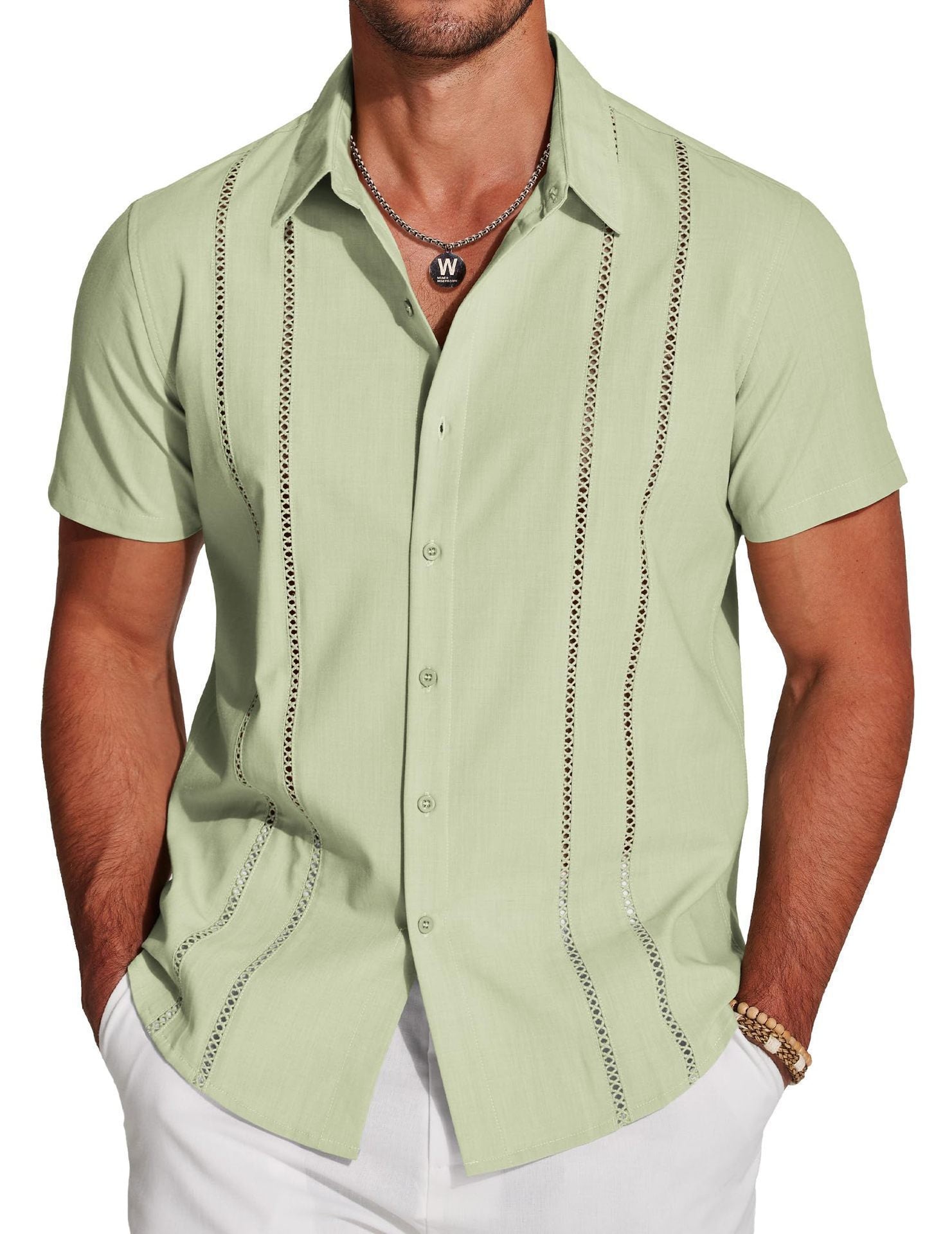 Trendy and versatile Hawaiian short-sleeved shirt