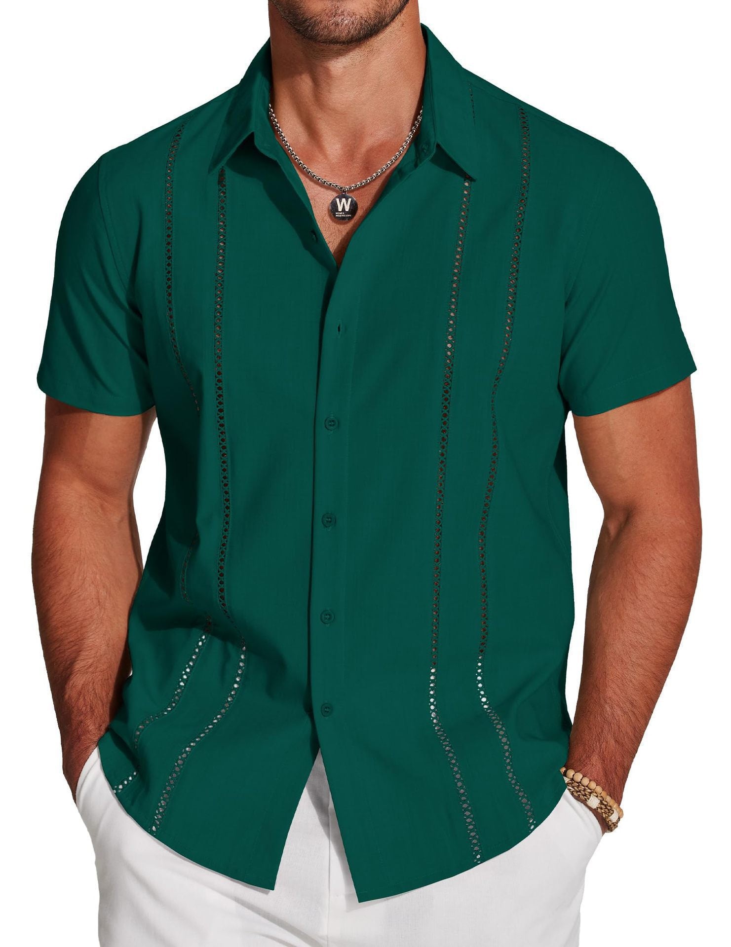 Trendy and versatile Hawaiian short-sleeved shirt