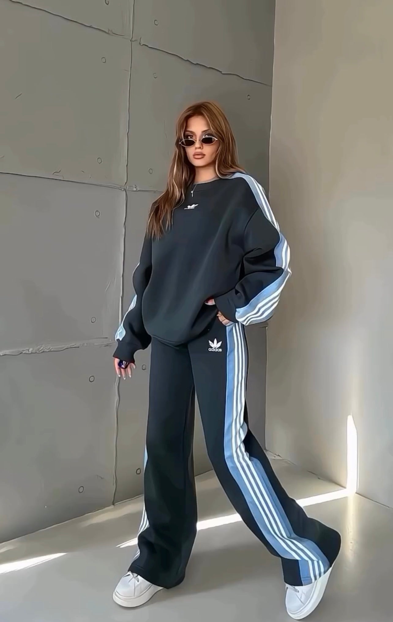 Rebelline Side Stripe Tracksuit Set