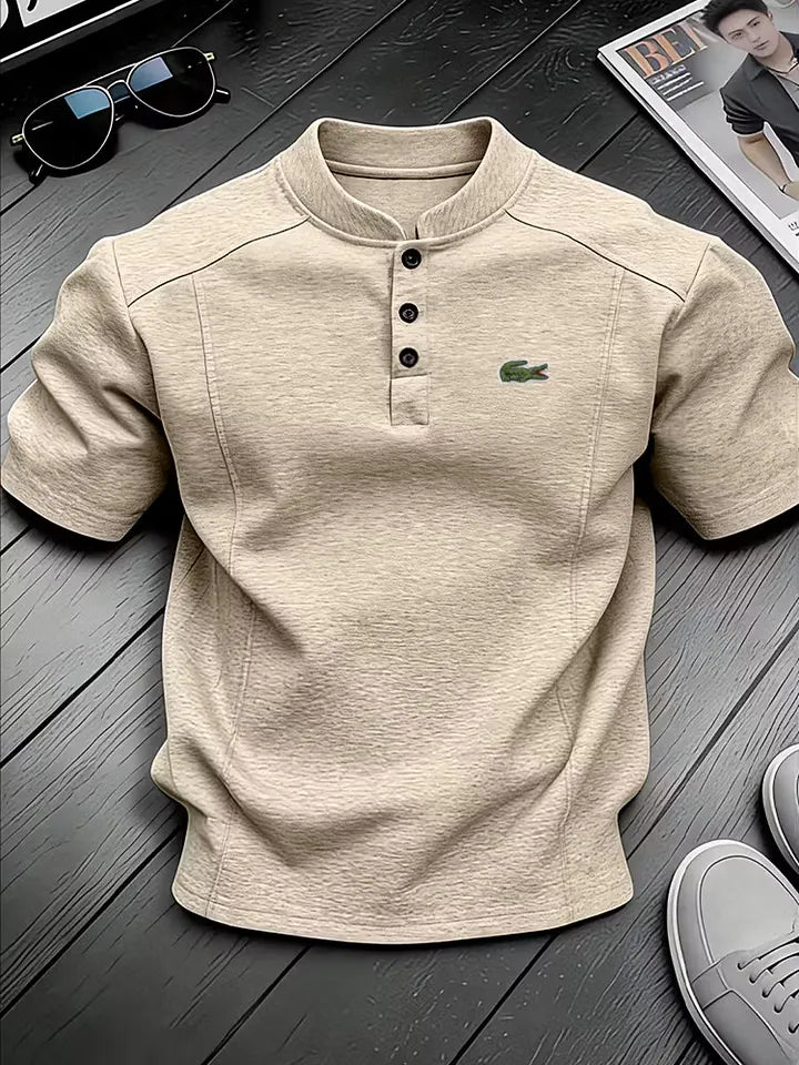 Everyday Casual Linen Henley Shirt